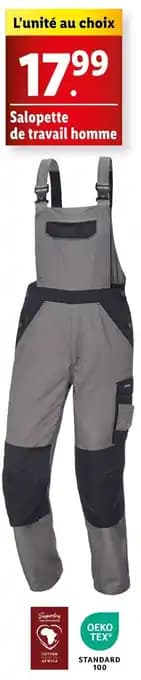 Salopette de travail homme