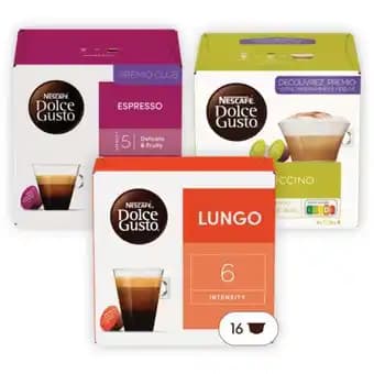 NESCAFE DOLCE GUSTO SUR TOUTES LES CAPSULES X 16