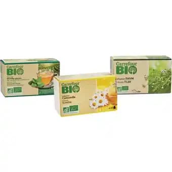CARREFOUR BIO SUR TOUS LES THÉS ET INFUSIONS EN SACHETS