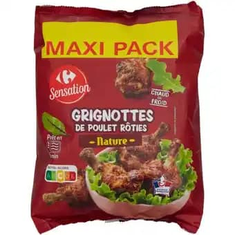 CARREFOUR SENSATION Grignottes de poulet rôties Maxi Pack