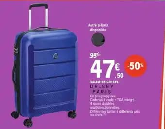 Promotion Exclusives de 2
Delsey : Découvrez l'Offre incontournable