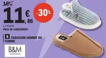 B&M Chausson homme ou femme