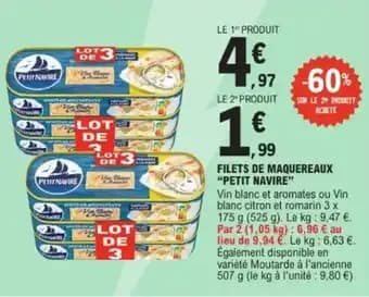 “PETIT NAVIRE” Filets de maquereaux