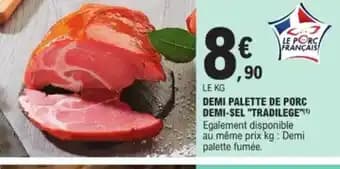 Demi palette de porc demi-sel tradilege 1 kg