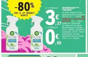 Promotion Exclusives de 4
Air wick : Découvrez l'Offre incontournable