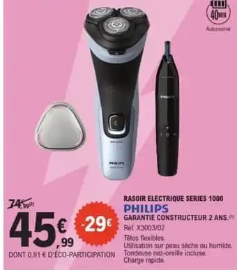 PHILIPS Rasoir electrique series 1000
