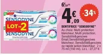 Promotion Exclusives de 6
Sensodyne : Découvrez l'Offre incontournable