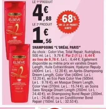 Promotion Exclusives de 6
L'Oreal Paris : Découvrez l'Offre incontournable