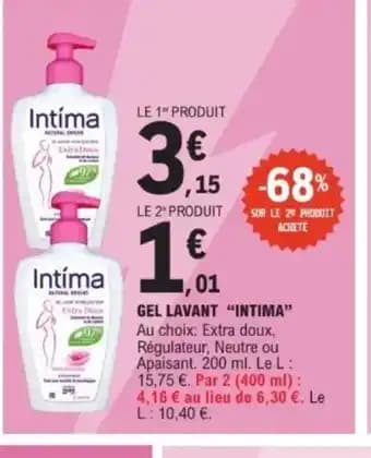 Promotion Exclusives de 4
Intima : Découvrez l'Offre incontournable