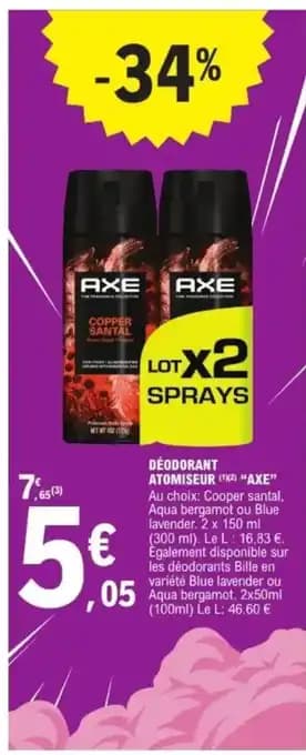 AXE Déodorant atomiseur