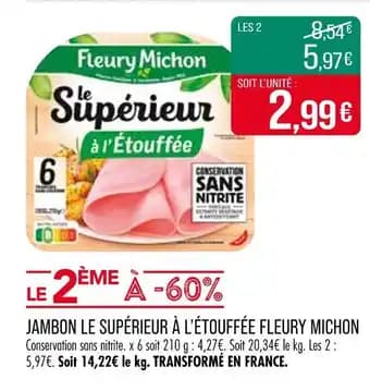 Promotion Exclusives de 11
Jambon à l'étouffée : Découvrez l'Offre incontournable