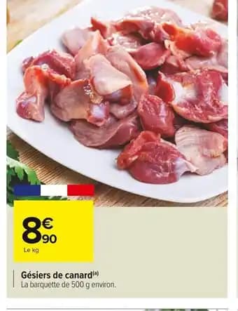 Gésiers de canard 1 kg