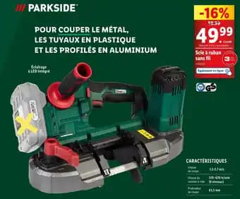 PARKSIDE Scie à ruban sans fil