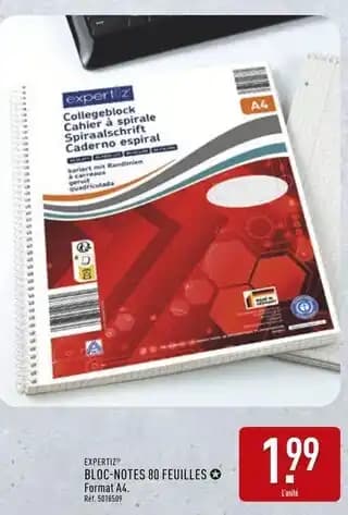 EXPERTIZ Bloc-notes 80 feuilles