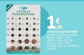 Promotion Exclusives de 3
Piles boutons : Découvrez l'Offre incontournable