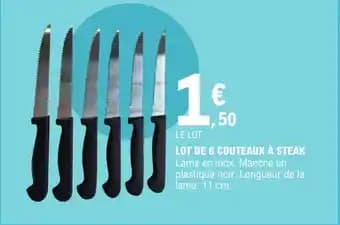 Lot de 6 couteaux à steak