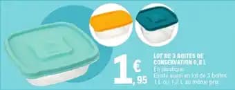 Lot de 3 boîtes de conservation 0,8 l