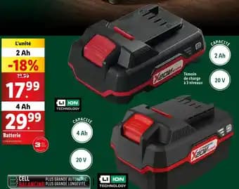 Promotion Exclusives de 39
Batterie : Découvrez l'Offre incontournable