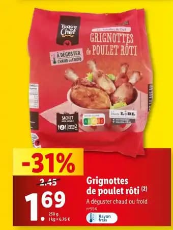 Toque du Chef Grignottes de poulet rôti