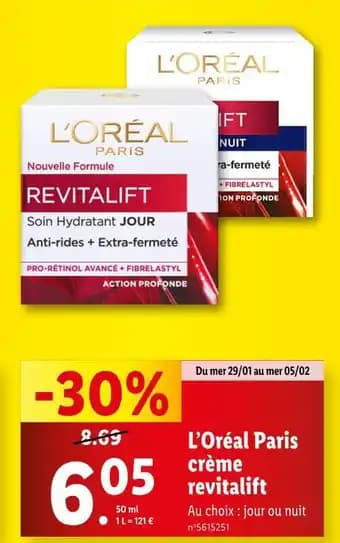 L'Oréal Paris crème revitalift