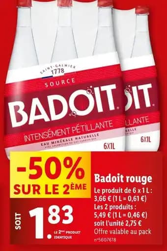 Promotion Exclusives de 3
Badoit : Découvrez l'Offre incontournable