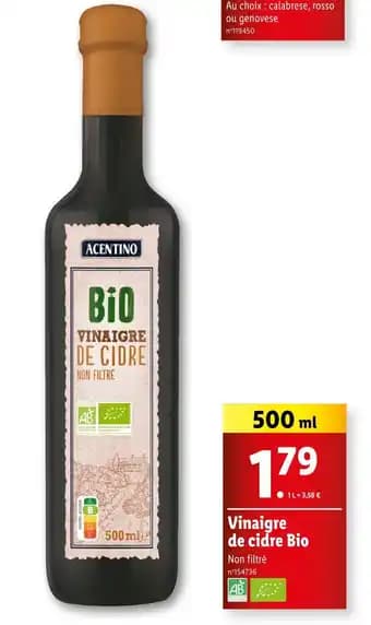 Promotion Exclusives de 2
Vinaigre de cidre : Découvrez l'Offre incontournable