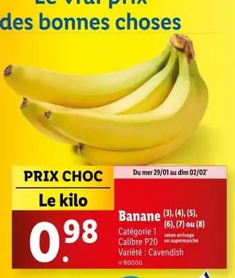 Promotion Exclusives de 10
Banane : Découvrez l'Offre incontournable