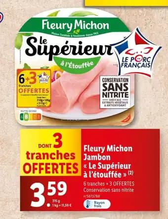Promotion Exclusives de 42
Jambon supérieur : Découvrez l'Offre incontournable