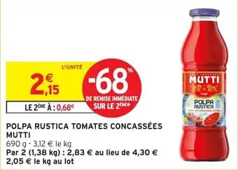 Promotion Exclusives de 1
Mutti : Découvrez l'Offre incontournable
