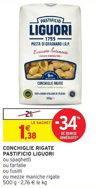 Pastificio liguori conchiglie rigate 500 g