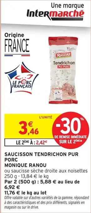 Promotion Exclusives de 2
Saucisson pur porc : Découvrez l'Offre incontournable