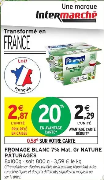 Promotion Exclusives de 7
Fromage nature : Découvrez l'Offre incontournable