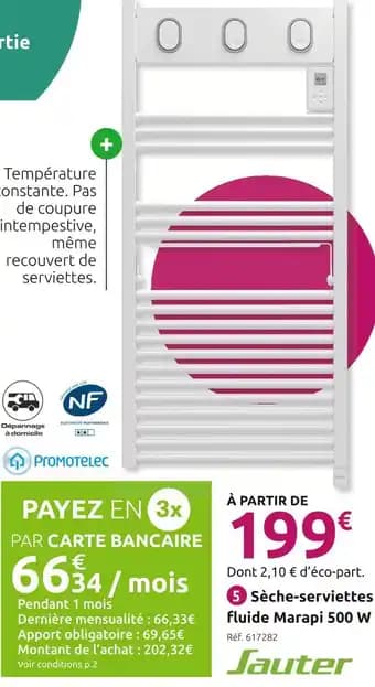 Sauter Sèche-serviettes fluide Marapi