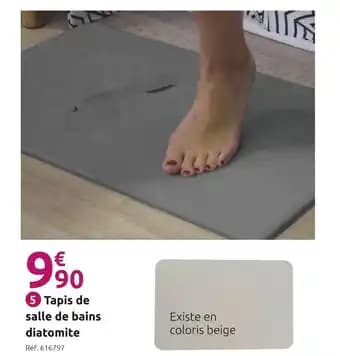 Tapis de salle de bains diatomite