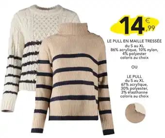 Le pull en maille tressée