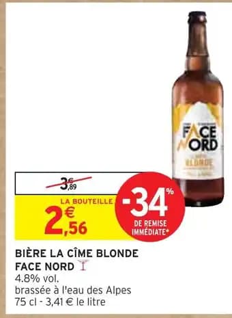 FACE NORD Bière la cîme blonde