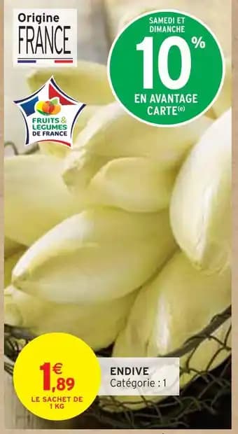 Promotion Exclusives de 6
Endive : Découvrez l'Offre incontournable