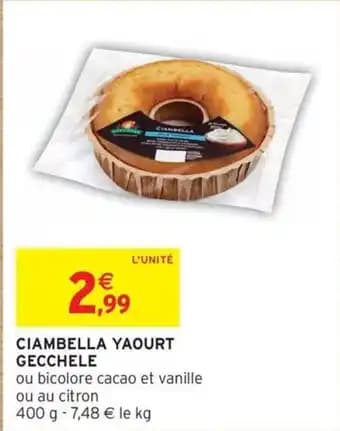 Ciambella yaourt gecchele