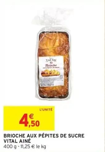 Brioche aux pepites de sucre vital aine