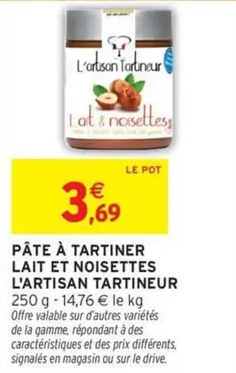 Pate a tartiner lait et noisettes l artisan tartineur