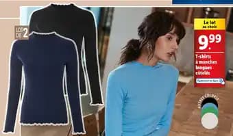 T shirts a manches longues coteles