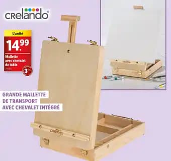 Crelando mallette avec chevalet de table