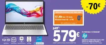 Hp PC PORTABLE 15-FD0084NF