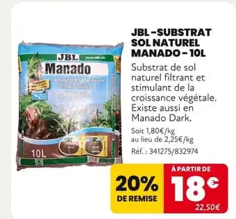 JBL JBL - Substrat Sol Naturel Manado - 10L
