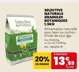 SELECTIVE NATURALS Granules botaniques