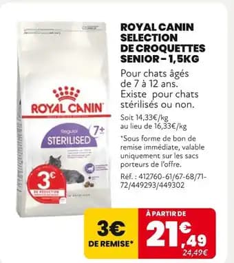 ROYAL CANIN Selection de croquettes senior – 1,5kg