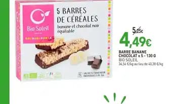 Barre banane chocolat 130 g