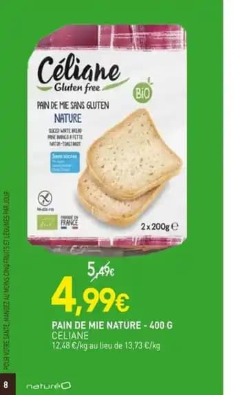 CELIANE Pain de mie nature 400 g