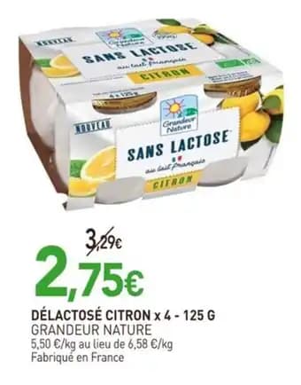 Délactosé citron x 4 125 g