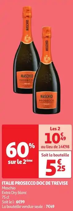 Promotion Exclusives de 6
Prosecco : Découvrez l'Offre incontournable